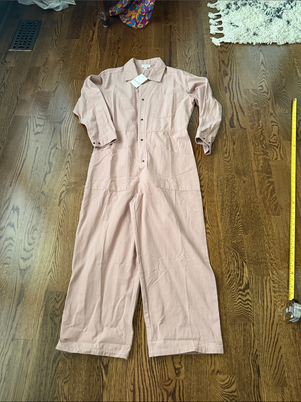 Heyson Relaxed Utility Jumpsuit in Blush Pink medium - Picture 1 of 6
